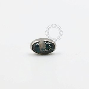 TN945 Topo Oval Pedra Ágata Titânio ASTM F136