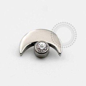 TS06 Topo Lua Swarovski Titânio ASTM F136