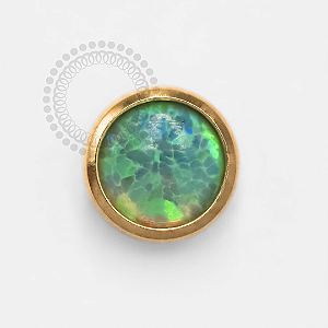 TN1336 Topo Opala Verde Titânio PVD Gold