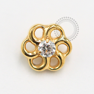 TN1484 Topo Flor Infinita Titânio PVD Gold