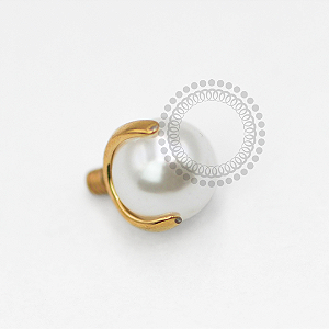 TN1737 Topo Pérola 4.5mm Titânio PVD Gold