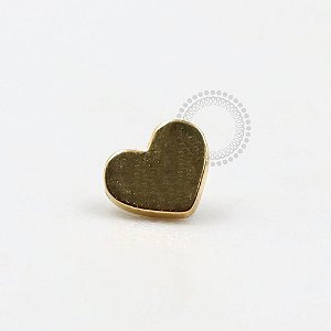 TN263 Topo Coração Liso Titânio PVD Gold