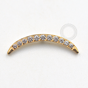 TN669 Topo Cluster Lua Fina CZ Titanio PVD Gold