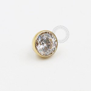 TN700 Topo Zirconia Flat Abaulado Titânio PVD Gold