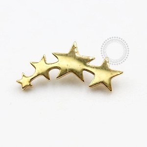 TN791  Topo Cluster 4 Estrelas Titânio PVD Gold