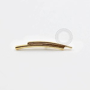 TN843 Topo Liso Duas Linhas Titânio PVD Gold