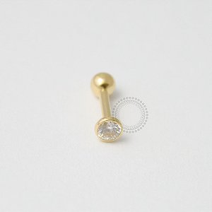 OR01 Microbell Zirconia Flat Ouro 18k  (0,204g)