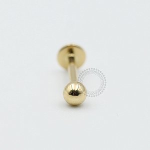 OR07 Labret Tradicional 8mm Ouro 18K