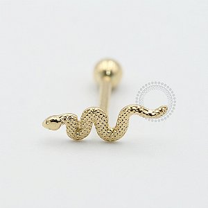OR18 Microbell Reto Cobra Ouro 18K