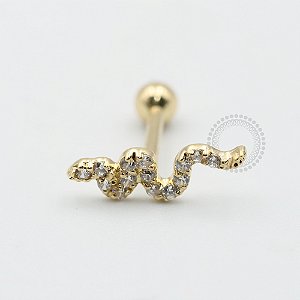 OR26 Microbell Cobra Cravejada Ouro 18K