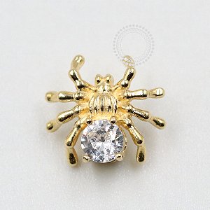 OR65 Topo Aranha Zirconia Ouro 18K