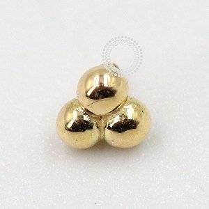 OR78 Topo Micro Trinity Esferas Ouro 18K