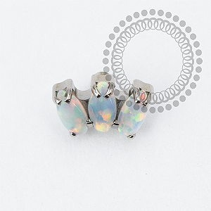 TN2227 Topo Marquise 1.6mm OpalasTitânio ASTM F136