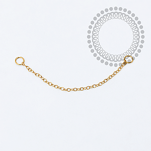 TN2282 Corrente Fina 0.5mm Titânio PVD Gold