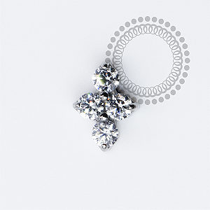 TN2293 Topo Clover  Zirconias Titânio ASTM F136