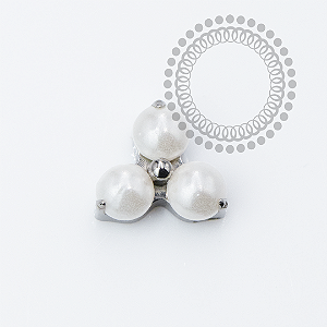 TN2315 Topo Trinity Lux Pérola Push Pin Titânio ASTM F136