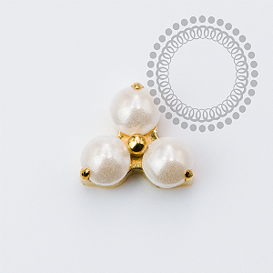 TN2322 Topo Trinity Lux Pérola Push Pin Titânio PVD Gold