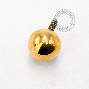 TN2368 Topo  Mini Esfera Titânio PVD Gold