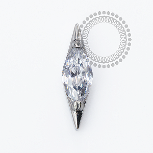 TN2360 Topo Marquise CZ Navete Titânio ASTM F136