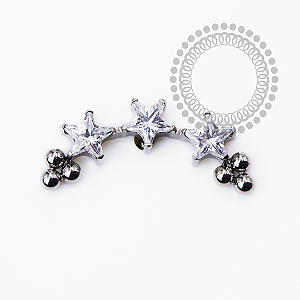 TN2429 Cluster  3 Estrelas Zirconia Titânio ASTM F136