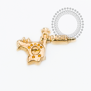 OR117 Topo Maquina Tattoo Ouro 18K