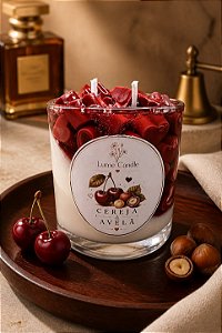 Vela Aromática Corações Cereja e Avelã 180g