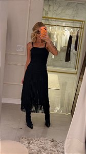 Vestido midi Anabela preto
