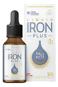 Iron Plus True Source 30ml Ferro Infantil Gotas Lipofer Morango Alta Absorção