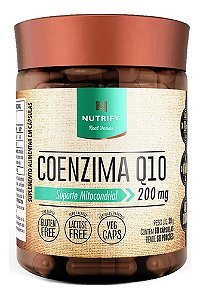 Coenzima Q10 200 Mg 60 Cápsulas Nutrify Sabor Sem Sabor