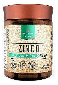 Nutrify - Zinco 60 Cápsulas Ação Antioxidante Sabor Neutro Sem Sabor