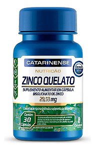 Zinco Quelato Catarinense Pharma 30 Cápsulas Sem Glúten e Lactose