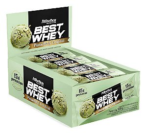 Best Whey Bar Atlhetica Pistache & Display 12un Pistache E P