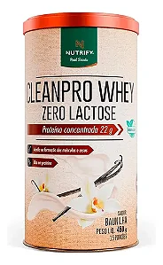 NUTRIFY CLEANPRO WHEY ZERO LAC BAUNILHA 450g