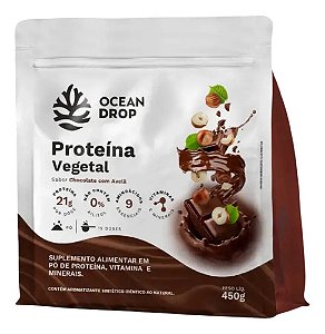 PROTEINA VEGETAL - OCEAN DROP - CHOCOLATE COM AVELA 450G
