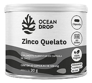 ZINCO QUELATO 500MG - OCEAN DROP - 60 CAPS