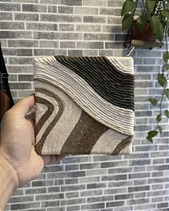 Quadro Ondas Da Terra Macramê Peça Única