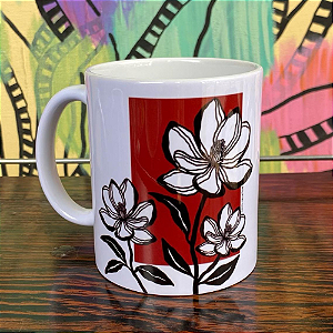 Caneca "Sintonia" porcelana - arte autoral