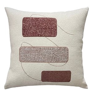 Almofada Bordada em Linho 52x52 - Julieta