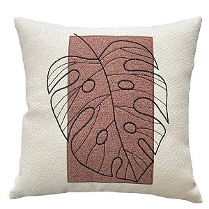 Almofada Bordada em Linho 52x52 – Lírica