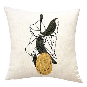 Almofada Bordada em Linho 52x52 - Amalfi
