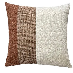 Almofada em Linho Cru e Terracota 52x52 – Entretons