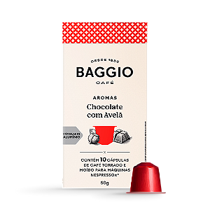 Baggio Aromas Chocolate com Avelã - 10 Cápsulas p/ Nespresso