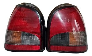 Par Lanterna Traseira Vw Gol Gti Bola G2 Original Arteb Ipv Esquerdo Tricolor Fumê
