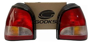 Par Lanterna Traseira Vw Gol Gti Tsi 95 /99 G2 Bola Godks Esquerdo Fumê