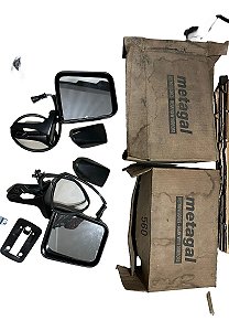 Par Retrovisor Elétrico Ford F1000 Metagal Original Pé Ferro