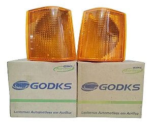 Par Pisca Seta Gm Opala 87 / 92 Âmbar Godks Estoque Antigo