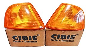Par Pisca Seta Monza Tubarão 91 Original Cibié Âmbar Logo Gm