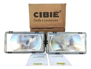 Farol Gol Gti Gts Parati Voyage 87/90 Original Cibié 26cm Ambos Lados