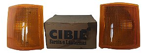 Par Pisca Seta D20 Bonanza Âmbar Cibié Original Logo Gm