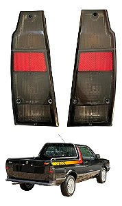Par Lanterna Traseira Vw Saveiro Sunset Summer 87 / 94 Fumê Ambos Lados Fumê